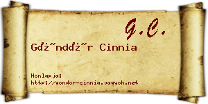 Göndör Cinnia névjegykártya